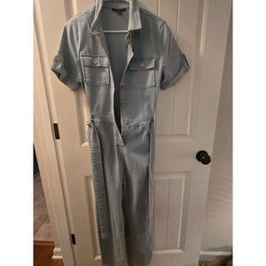Women's Haute Monde Light Blue Denim Jumpsuit L